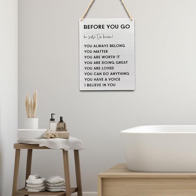 Ryeolo Positive Affirmations Wall Decor, Inspirational Wood Signs Wall Hanging for Classroom Kids Room Decor, Positive Affirmations for Kids, 7.8x10.2 Inches Wall Pediments
