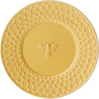 Boston International Embossed Stoneware Plate, 8-Inch Diameter, Honeycomb