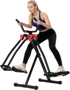Air Walk Elliptical Glider Machine,Foldable Machine, Ellipse Leg Exerciser for Seniors, Cardio Trainer Glider for Home Exercise, Side Sway Action 360 Motion Full-Body Exerciser for Home Gym