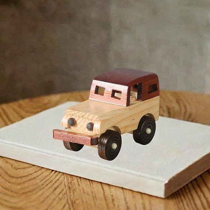 Vintage Car Model,Miniature Automobile Collectible Vehicle Figurine Wooden Ornament for Office, Style B