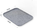 Welaxy Felt tray Lid for Storage Bins Drawer Organizer bin cap of box for junk stuff stationery makeup jewelry closet bathroom minimalist lifestyle (Gray Lid, S)