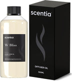 Scentia W Bliss Hotel Diffuser Refill Oil Inspired by W Signature Hotel - 500 mL 16.9 fl oz - Fragrance Oil Blend Bergamot, Lemongrass & Jasmine for HVAC Diffuser - Thanksgiving & Holiday Gift