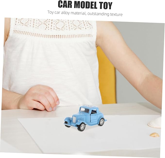 Toddmomy Vintage Car Model Metal Ornament for Home Decor Rustic Desktop Decoration for Living Room Bedroom Study Creative Present for Car Collectors