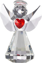 Crystal Guardian Angel Figurine Decoration, Glass Guardian Angel Statue Christmas Birthday Gifts for Girl Women Girlfriend Daughter, Art Collectible Figurines Home Decor (Angel -Clear)