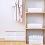 4 Packs T-shirt Drawer Organizers for Clothing,8 Grids Compartment Wardrobe Storage Box, Washable Clothes Organizer for Folded Clothes, T-shirt, Legging, Silk Scarve-White