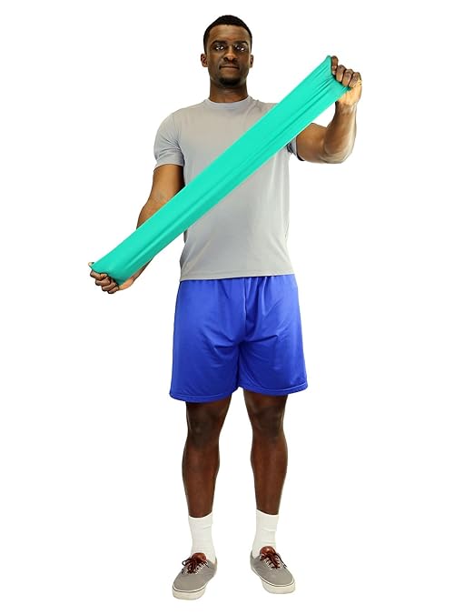 CanDo Low Powder Exercise Band, 6 yard Roll, Green: Medium