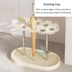 Free Standing Umbrella Holder for Storage, Crutches Stand Can Hold 8 with 12 Hook,for Hallway Balcony Dining Room