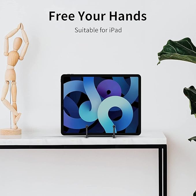 Kruodop 3 Pack Plate Stands for Display, 4 Inch Plate Holder Display Stand, Metal Frame Holder Stands for Book, Pictures, Photo Easel, Tabletop Art