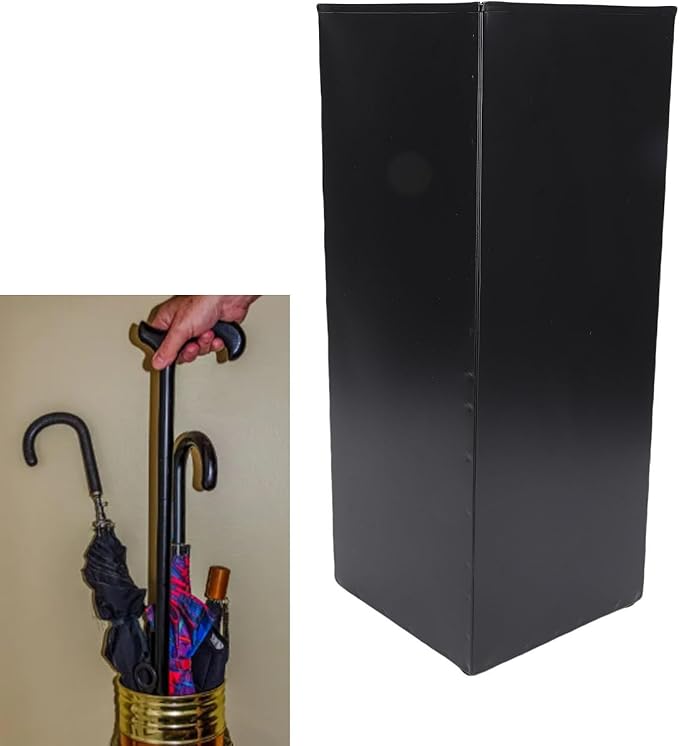 Umbrella Stand, Umbrella Holder for Entryway, Metal Square Umbrella Rack Organizer Freestanding, for Canes Walking Sticks (Black)