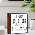 Doctors Gifts Dentist Gifts Funny Dental Office Decor, Dental Assistant Accessories Week Gift Birthday Graduation Gifts, Farmhouse Wooden Box Sign Office Desk Tabletop Shelf Decor