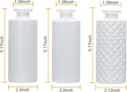Brajttt Glass Bud Vase Set in Bulk, 9pcs Mini Vintage Flower Vases for Wedding,White Relief Vase for Centerpieces,Home Table Flower Decor, Party Decorations