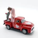 Alloy Retro Car Decors Antique Truck Model with Couple Figurines for Weddings Party Centerpieces and Home Shelf Display Couple Figurine Home Decors