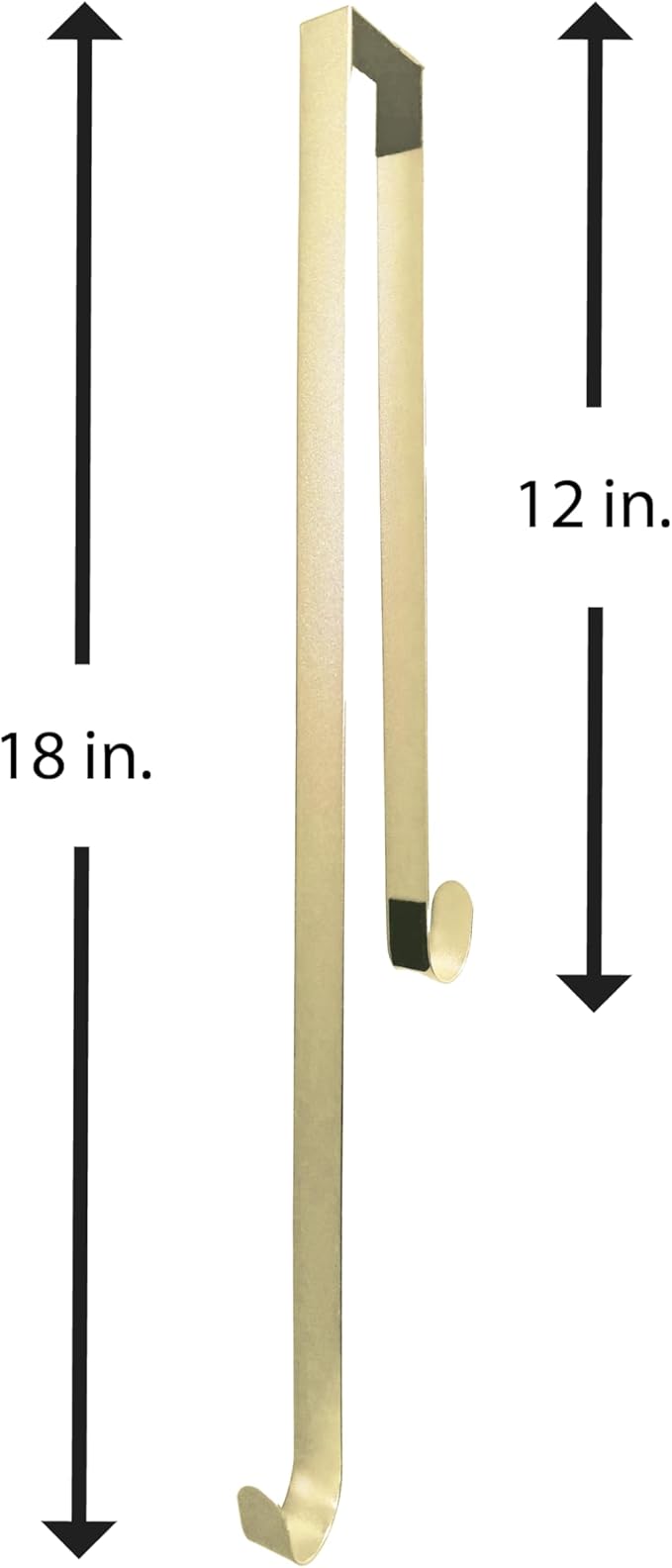 Haute Decor Dual-Sided Over The Door Wreath Hanger (Glimmering Gold) Hang Decorations on Both Sides of Your Door - Holds Even Heavy swags and Wreaths, up to 20 pounds on Each Side