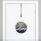Sattiyrch 15" Wreath Hanger, Steel Over The Door Single Hook for Sign, Bronze