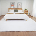 Ghouse White 8x10 Area Rug Fluffy Faux Rabbit Fur Rug White Plush Shag Rug for Living Room Bedroom, Playing Room, Nursery Room