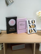 3 PCS Faux Decorative Books for Home Decor-Coffee Table Books Decor-Aesthetic Fake/Faux Books for Decoration,libros Decoration for Coffee Table, Shelf Accessories (3-Mix-MilanNewYorkLondon)