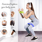 VEICK Resistance Loop Exercise Bands, Elastic Workout Bands for Men Women, Set of 5 Different Resistance Levels Stretch Band for Home Fitness Stretching Strength Training