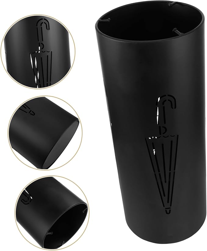 VALICLUD Stylish Iron Umbrella Stand Bucket Umbrella Organizer for Entryway for Walking Sticks More Heavy Duty Design Easy to Clean for Home Office