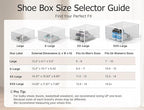 Kuject XX-Large Shoe Storage Boxes Organizers Clear Plastic Stackable 12 Pack, Shoe Rack & Holder Substitute, Sneaker Containers, Shoe Storage Organizer Bins for Closet, Under Bed,White(No Fold Line)