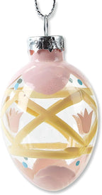 Lillian Vernon Hand Painted Blown Glass Easter Ornaments - Handcrafted Hanging Tree Decorations, Easter Egg Holiday & Party Decor, 2 in, Assorted, 12-Piece Set