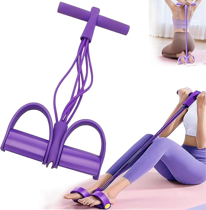 Multifunctional Pedal Resistance Band with Handle,6/8/10 Tubes for All Weights,Upgrade Heavy-Duty Stretch for Full Body Workouts.