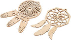Wooden Dreamcatcher, 20Pcs Unfinished DIY Dream Catchers Kits Mini Decorative Hanging Ornaments Wall Craft for Home Bedroom Decoration
