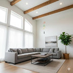 Tri-Tone Harmony Mobile: A Vibrant Orange, Green, and Yellow Hanging Décor with Six Dynamic Triangles