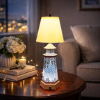 MOMENTS IN TIME LED Lamp with Glitter Water Globe Dual Power Snow Globe Light with USB or Battery Option, Decorative Table Lamp for Decorative Light for Home, Desk, or Tabletop Display