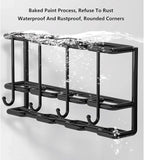 4/6 Compartment Umbrella Stand Wall Mounted Modern Metal Space Saving Umbrella Holder Rack Indoor Umbrella Organizer for Home