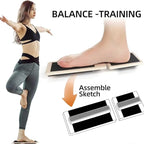 Wooden ankle balance board, safe and non-slip, small strength training device, helps to enhance stability, balance and core muscle strength