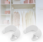 8 Packs Stainless Steel Closet Rod End Supports 1-1/3 Inch Wardrobe Bracket Heavy Duty Closet Pole Sockets Flange Rod Holder, U-Shaped with Screws, White