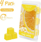 STRN Wax Melts Soy Wax Cubes 4 Pack Sicilian Lemon Scented, Long-Lasting Fragrance Scented Wax Cubes for Warmers Natural Soy Wax for Candle Wax Melts (4 x 1.25oz)