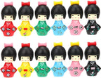 HOMSFOU 12Pcs Japanese Kimono Girl Doll Set Traditional Collectible Dolls Handcrafted Miniature Statues for Home Decoration Desk Display