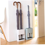 Umbrella Stand, Plastic Umbrella Holder with Removable Drip Tray Rectangular Umbrella Holder Rack for Home Office Entry Hallway, White