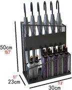Large-Capacity Commercial Umbrella Stand Umbrella Holder for Hotel Offices - 2 Tier Metal Umbrella Stand, Entrance Umbrella Organizer