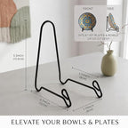 Artliving 2 Pack Display Stand Easel Iron Bowl Stands for Display Medium Deep Bowls, Platters and Deep Dishes