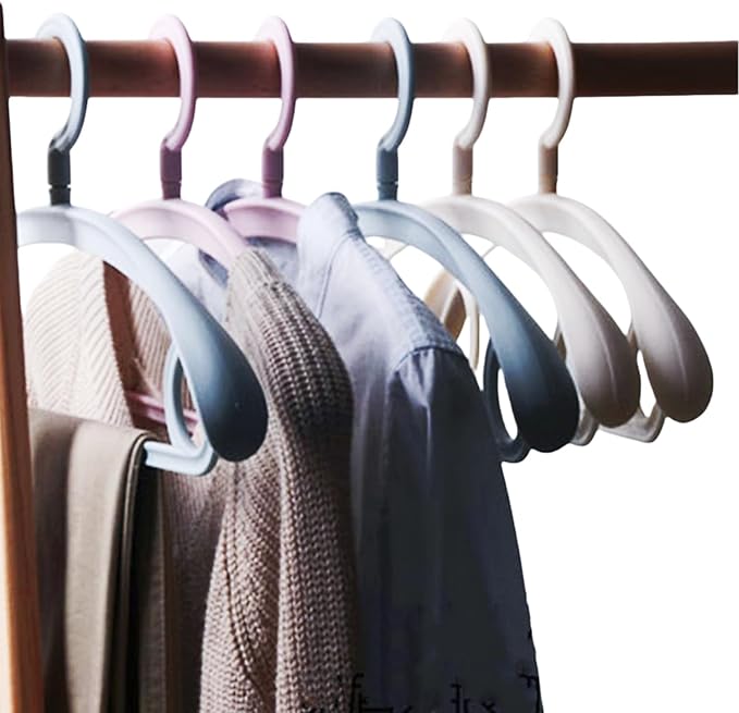 10 Pack Heavy Duty Coat Hangers 25lb Load Capacity Swivel Suit Clothes Hanger Wide Shoulder Jacket Hangers Thick Large Oversize Non Slip Coat Hanger (Blue)