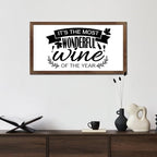 Scripture Verses 12x22in Hanging Wall Sign with Positive Saying Its the Most Wonderful Wine of the Year Vintage Style Apricot Frame Wooden Plaque for Cottage Bedroom Farmhouse Porch Wall Decor