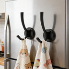 YUANQIAN Magnetic Wreath Hanger, Heavy Duty Magnets with Hook for Refrigerator, Christmas Decoration Magnetic Hooks for Metal Front Door, Cruise Hook Hanger for Hanging Cabins Grill (D43-U-2hook)