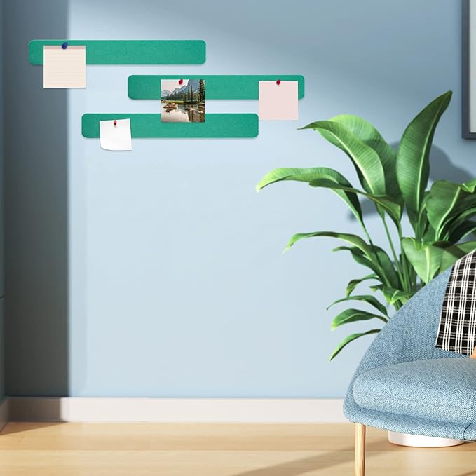Bulletin Board Cork Board Cork Boards for Walls Cork Board for Office Pin Board Bulletin Boards for Walls (Green)