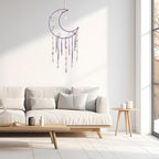 Artilady Butterfly Dream Catchers with Crystals - Large Boho Purple Moon Dream Catcher Wall Decor Home Decorations Girls Kids Baby Bedroom Room Decor Christmas Birthday Teen Girl Boys Gifts