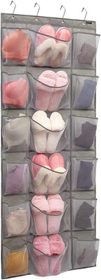 Over The Door Hanging Shoe Rack Organizer 18 Pockets Organizer with 6 Extra Large Mesh Pockets for Shoe Holder Storage (18 Pockets)