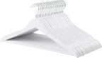 Amazon Basics Durable Wooden Clothes Hangers, 20-Pack, White