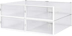 PARANTA 4-Piece Boot and Shoe Storage Box, Stackable Clear Plastic Shoe Box, Space-Saving Shoe Organizer for Boots, Sneakers, and High Heels, Clear