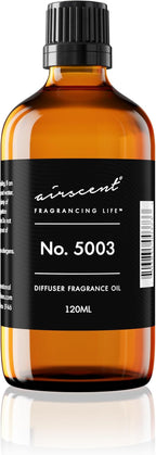 AirScent Coco-Inspired Diffuser Oil - No. 5003 Perfume Dupe - Premium Fragrance Oil Blend for Ultrasonic and Waterless Diffusers and Crafting - 120 ml, 4 fl oz Glass Bottle with Dropper