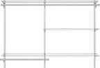 Rubbermaid Configurations Custom Closet Kit, 3-6 Ft. Adjustable Metal Wire Shelving, Titanium Finish, Expandable Organization System, Hardware Included, for Home Closet/Pantry/Laundry/Mudroom