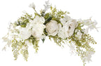 DULRLLY Artificial Peony Flower Swag, 30 in Wedding Arch Flowers, Faux Floral Swag for Lintel, Over The Door Decorative Swag, Rustic Artificial Floral Swag for Home Decor (2)