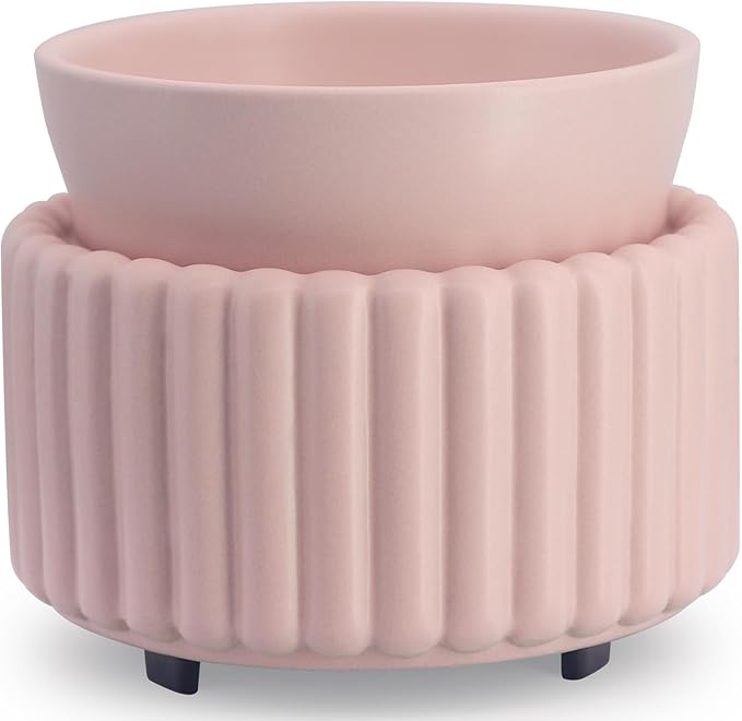 VICTORIA AROMA Ceramic Wax Melt Warmer 3-in-1 Wax Warmer for Scented Wax - Electric Fragrance Burner for Home, Office, Bedroom - Gift & Décor（Pink）