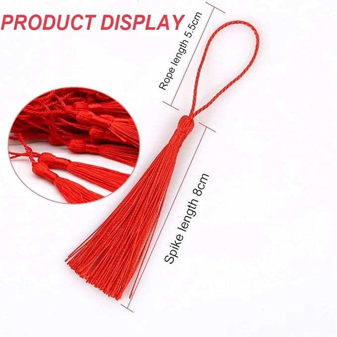 Tassels for Decoration 13cm/5 Inch Silky Floss Bookmark Tassels Hanging Rope for Jewelry Making DIY Craft Accessory(Deep Green)