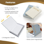 Aesthetic Decorative Books - Set of 2 Linen Fake/Faux Books Enhance Your Bookshelf, Coffee Table, Living Room, Bedside Table or Mantle, Stackable Modern Home Decor, Photo Storage and as a Keepsake Box